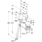 Kludi PURE&EASY egykaros mosdó csaptelep króm automata leeresztővel 372850565