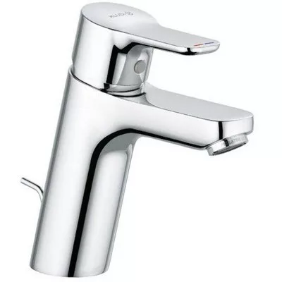 Kludi PURE&EASY 100 egykaros mosdó csaptelep króm automata leeresztővel 372900565 rajza