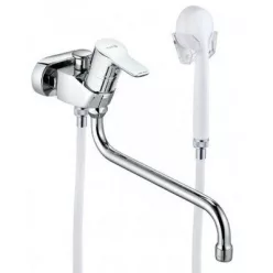 Kludi PURE&EASY kád és zuhany csaptelep szett króm 375920565 rajza