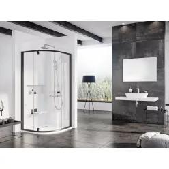 Ravak Pivot PSKK3 80x80 zuhanykabin fekete+transparent