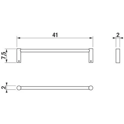 Jika Basic 40 cm törölközőtartó króm