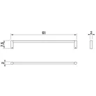 Jika Basic 40 cm törölközőtartó króm