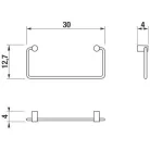 Jika Basic törölközőtartó gyűrű 30 cm króm (3813A40040001)