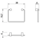 Jika Basic törölközőtartó gyűrű 20 cm króm (3813A40044001)