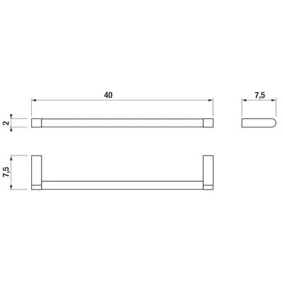 Jika Pure 40 cm törölközőtartó króm