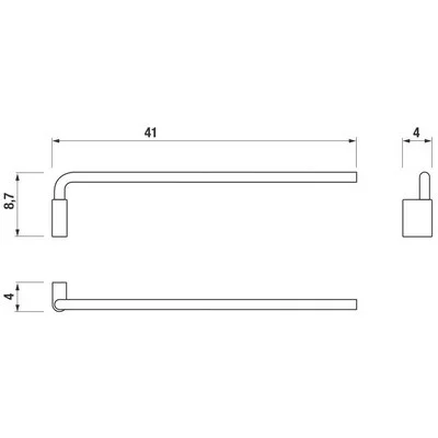Jika Pure 41 cm forgatható törölközőtartó króm (3813B10044001)