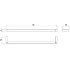 Jika Pure 60 cm törölközőtartó króm (3813B20040001)