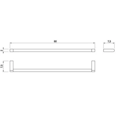 Jika Pure 60 cm törölközőtartó króm (3813B20040001)