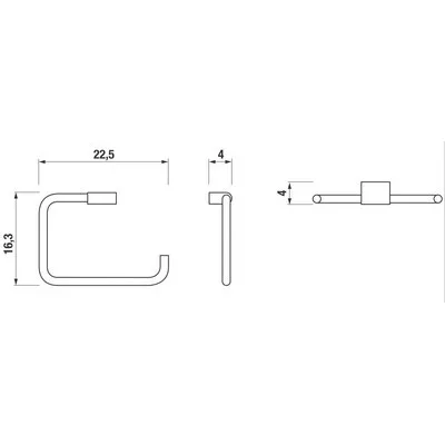 Jika Pure törölközőtartó gyűrű magasított króm (3813B40044001)