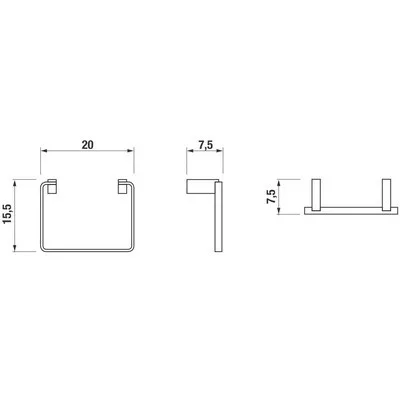 Jika Design törölközőtartó gyűrű 20 cm króm (3813C40044001)