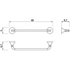 Jika Heritage 40 cm törölközőtartó króm (3813H10040001)