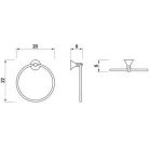 Jika Heritage törölközőtartó gyűrű króm (3813H40040001)