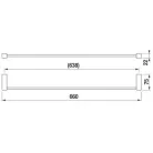 Jika Cubito Pure 66 cm törölközőtartó króm (3817320040001)