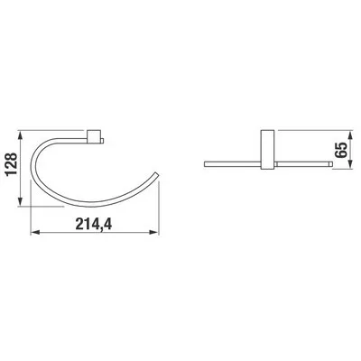 Jika Cubito törölközőtartó gyűrű króm (3817370040001)