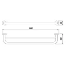 Jika Mio 66 cm dupla törölközőtartó króm (3817440040001)