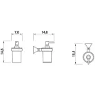 Jika Heritage szappanadagoló mattüveg króm (3833H20041001)