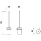 Jika Pure fali WC kefe tartó mattüveg betéttel króm
