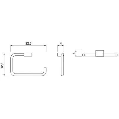 Jika Pure fedél nélküli WC papír tartó króm 3843B20041001