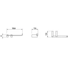 Jika Design jobbos fedél nélküli WC papír tartó króm (3843C20041101)