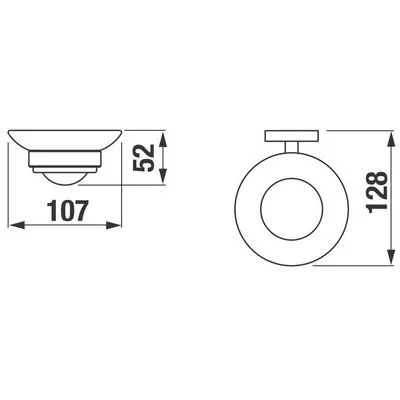 Jika Mio fali szappantartó üvegbetéttel króm