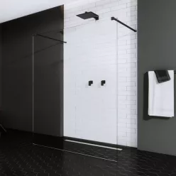 RADAWAY MODO NEW Black I 120 Walk-in zuhanyfal fekete profil 388124-54-01 rajz