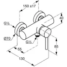 Kludi Bozz egykaros zuhany csaptelep króm KL-388310576