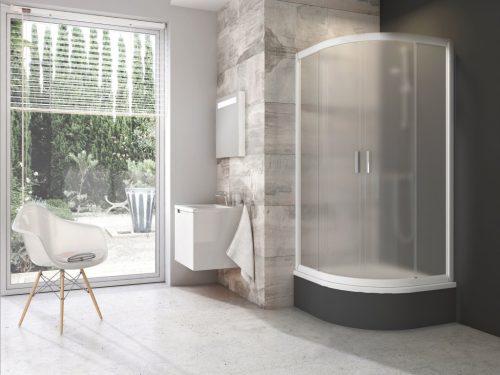 Ravak Blix BLCP4 80x80 SABINA zuhanykabin fehér+grape