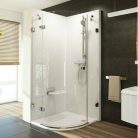 Ravak Brilliant BSKK3 90 háromrészes íves zuhanykabin króm profil transparent üveg bal (3UL77A00Y1)