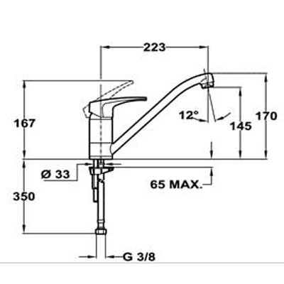 Teka MB2 egykaros mosogató csaptelep fekete 40.913.02.0Q