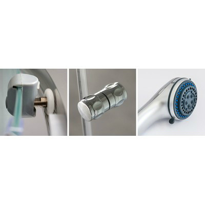 Roltechnik SIMPLE íves zuhanybox 90 transparent üveg fehér profil 4000249