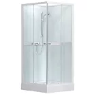 Roltechnik SIMPLE SQUARE szögletes zuhanybox 80 transparent üveg fehér profil 4000692 rajza