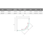 Roltechnik OBR2 80 íves zuhanykabin brillant profil transparent üveg (4000701)