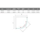 Roltechnik OBR2 90 íves zuhanykabin brillant profil transparent üveg (4000702)
