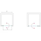 Roltechnik OBDO1 80 zuhanyajtó brillant transparent 4000708