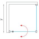 Roltechnik OBDO1 90 zuhanyajtó brillant transparent 4000709