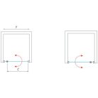 Roltechnik OBDO1 100 zuhanyajtó brillant transparent 4000710