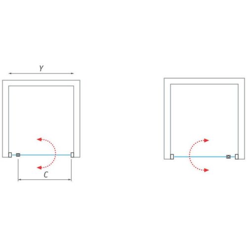 Roltechnik OBDO1 100 zuhanyajtó brillant transparent 4000710