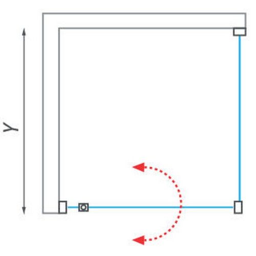 Roltechnik OBDO1 100 zuhanyajtó brillant transparent 4000710