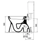 Alföldi Bázis laposöblítésű alsó kifolyású WC csésze (4032 00 01)