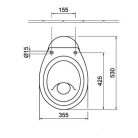Alföldi Bázis laposöblítésű alsó kifolyású NYÚJTOTT WC csésze EASYPLUS bevonattal (4032 00 R1)