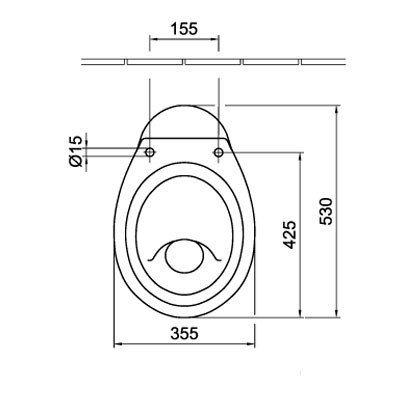 Alföldi Bázis laposöblítésű alsó kifolyású NYÚJTOTT WC csésze EASYPLUS bevonattal (4032 00 R1)