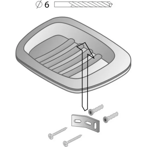 Bisk Oceanic szappantartó fehér műnyag 40542