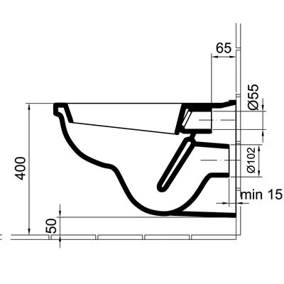 Alföldi Saval mélyöblítésű hátsó kifolyású WC csésze fehér 4056 59 01