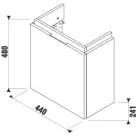 Jika Cubito Pure alsószekrény 45 cm lenyitható fehér (40J4201005001)