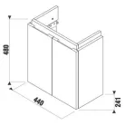 Jika Cubito Pure alsószekrény 45 cm 2 ajtós fino (40J4202005191)