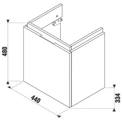 Jika Cubito Pure alsószekrény 45 cm lenyitható fino (40J4213015191)