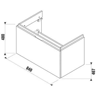 Jika Cubito Pure alsószekrény 85 cm lenyitható fino (40J4263015191)