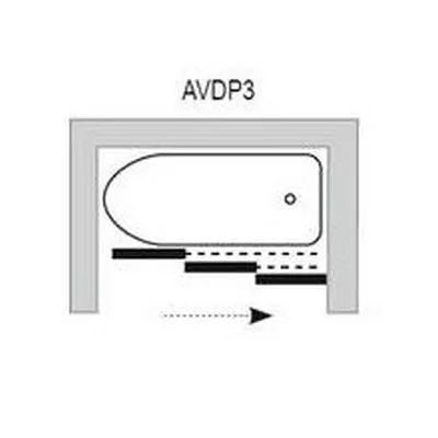 Ravak AVDP3 150 kádparaván szatén profil rain betét (40VP0U0241)