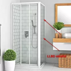   Roltechnik LLBD 1000 zuhanyfal fehér profil grape betét (412-1000000-04-11)