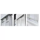 Roltechnik PD3N 800 háromrészes zuhanyajtó brillant profil transparent betét (413-8000000-00-02)